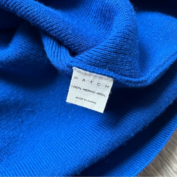 Hatch Collection Royal Blue Maternity Long Sleeve Sweater Dress - Picture 6 of 7